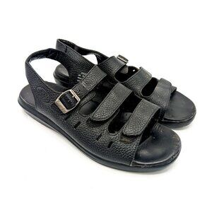 PROPET Breeze Walker Women's Strappy Sandal Black Pebbled Leather Size 10